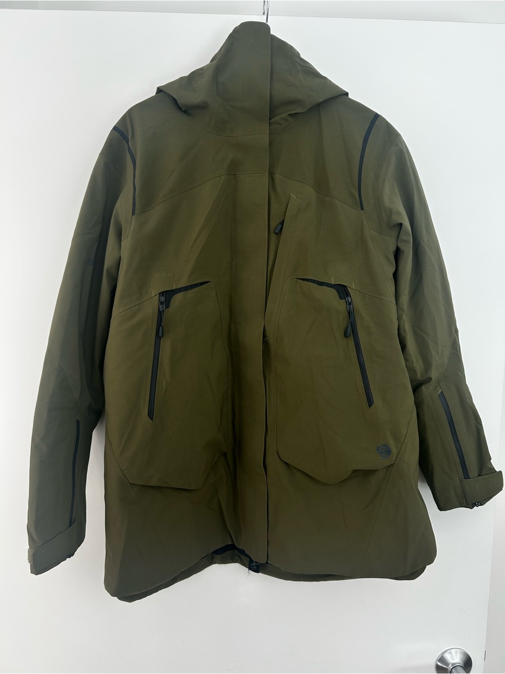 Mountain Hardwear Olive Green Ski Jacket with Hood